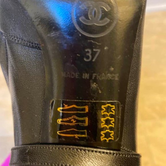 SOLD on EBAY! Auth. CHANEL BOOTS MADE in FRANCE Size 37 ALL LEATHER Boots - Picture 5 of 11